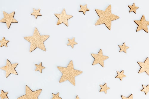Preview: Christmas decor background. Flat lay, top view.