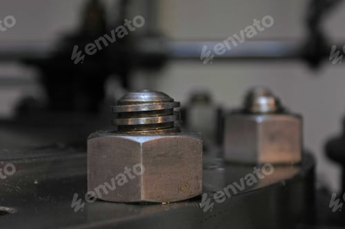 Preview: Huge Industrial Bolts On Machine