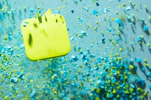 Preview: Blank note on colorful splash background. Put your text