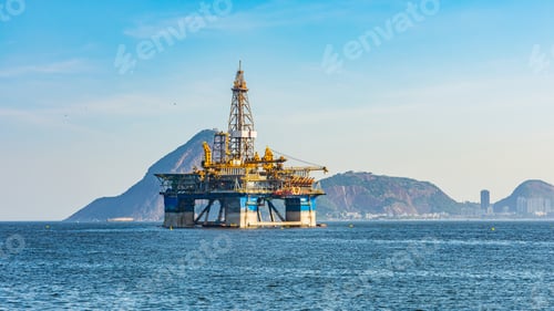 Preview: Oil industry exploration platform moored in Guanabara Bay in Rio de Janeiro, Brazil