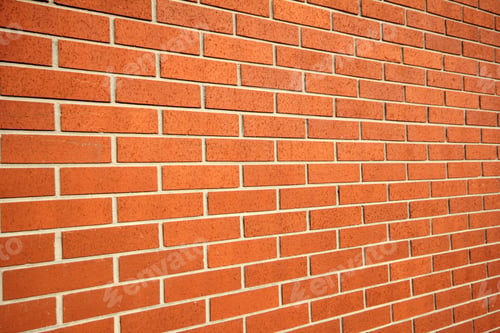Close-up of an Orange Brick Wall