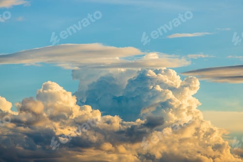 Preview: colorful dramatic sky with cloud at sunset