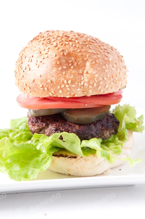 Preview: sirloin hamburger stock photo