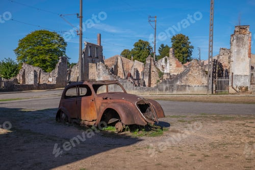 Preview: remains of the french village of oradour sur glane after the second world war