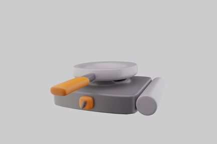 Preview: Portable single burner stove and pan