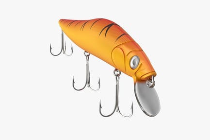 Preview: Tiger Stripe Bass Popper Lure with Treble Hooks