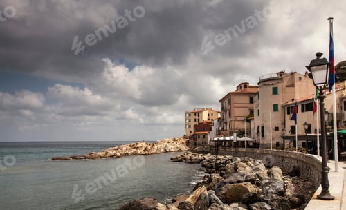 Preview: Harbor wall Marciana, Elba Island, Italy