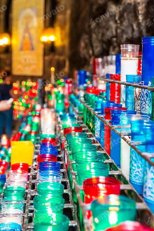 Preview: Colorful church candles