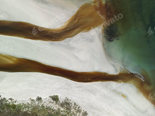 Preview: Aerial view of beach and river patterns