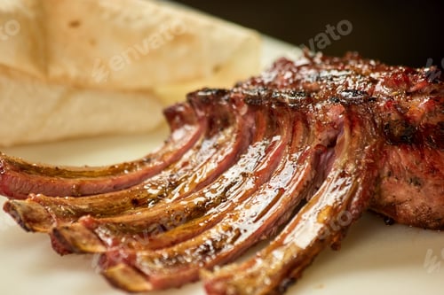 Preview: Grilled rack of lamb.
