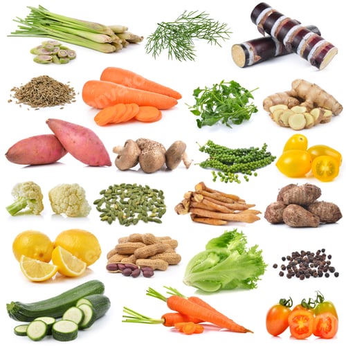 Preview: set of vegetable isolated on white background