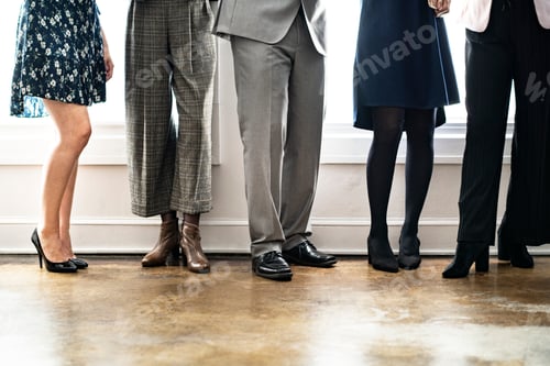 Preview: Diverse business people standing together