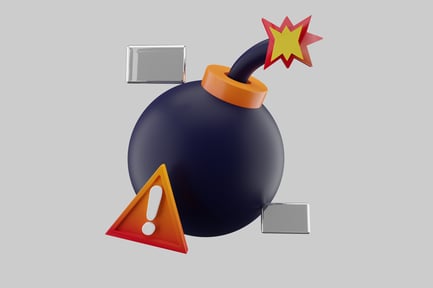 Preview: Malware threat bomb and warning