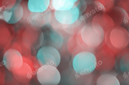 Preview: Bokeh lights background, soft focus red and green blurry light spots