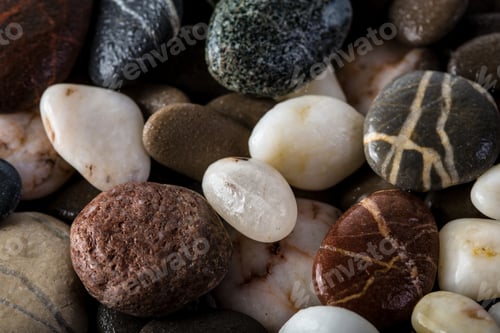 Preview: Sea Pebble, Sea Stones Background, Beach Rocks. Background From Sea Stones For Design. Abstract