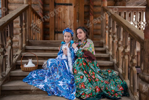 Preview: Mom and daughter and rabbits