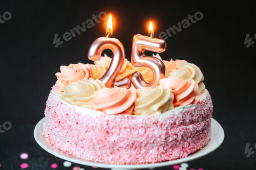 Preview: Celebrating a special occasion with a beautifully decorated pink cake