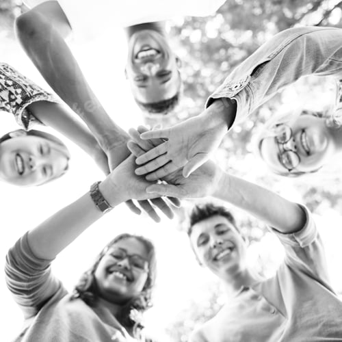 Preview: Diverse Teens Hands Together Concept