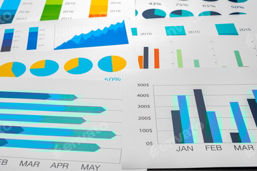 Preview: Close up of business graph analysis document