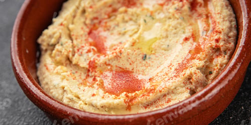 Preview: Hummus chickpea dip spices tasty appetizer vegetable dish fresh delicious gourmet