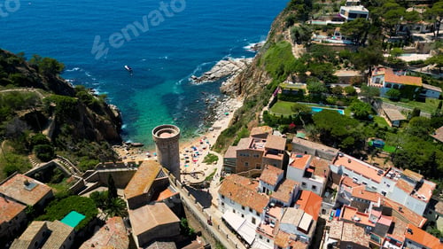 Preview: Sea landscape Badia bay in Tossa de Mar in Girona, Catalonia, Spain