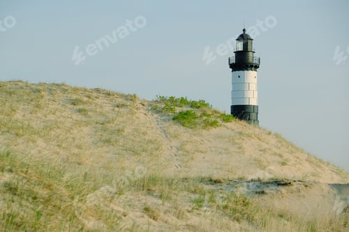 Preview: Big Sable Point Lighthouse in dunes, built in 1867