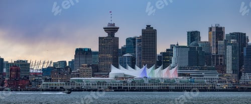 Preview: Canada Place, City Skyline, Urban Downtown Cityscape. Vancouver, BC