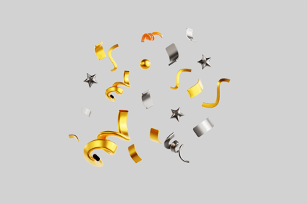 Preview: Curved Ribbon Confetti