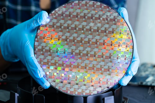 Preview: Silicon wafer for manufacturing semiconductor of integrated circuit.