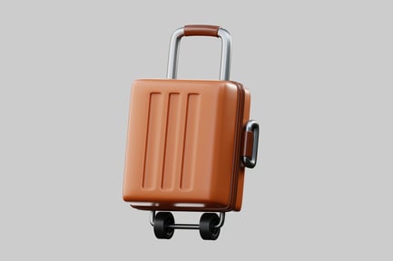 Preview: Caramel adventure suitcase with wheels