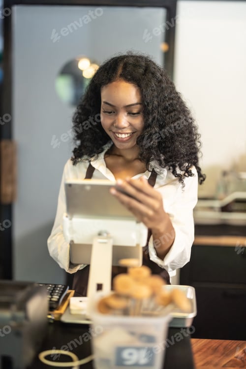 Preview: Small biz owner and barista manage shop's daily routine. Open, serve, maintain clean, welcoming cafe