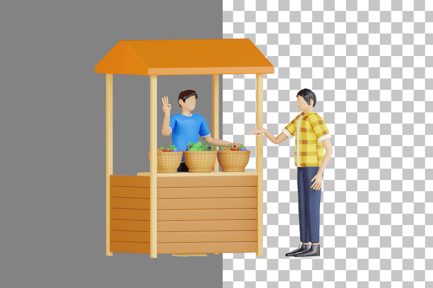 Preview: Farmers’ Market 3D Illustration