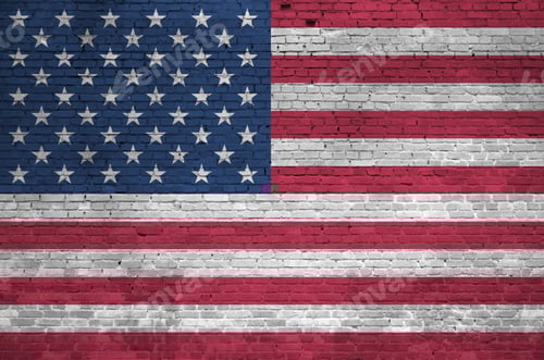 Preview: American Flag on a Distressed Brick Wall