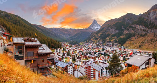 Preview: Zermatt, Switzerland Alpine Village with the Matterhorn