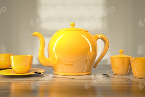 Preview: teapot and teacups