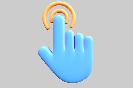 Preview: Abstract hand with Wi-Fi symbol.