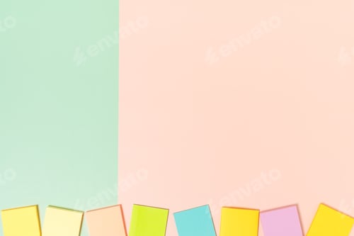 Preview: Minimal work space - Creative flat lay photo of workspace desk.