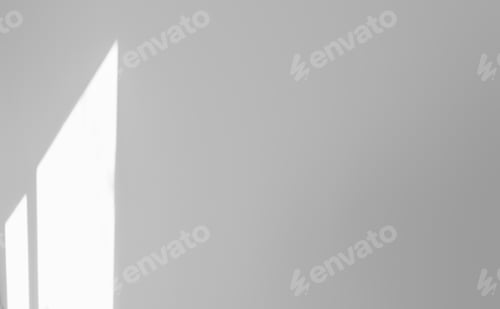 Visualização: Parede de concreto cinza com sombra de janela com luz solar natural.