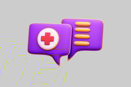 Preview: Medical chat bubble icon set