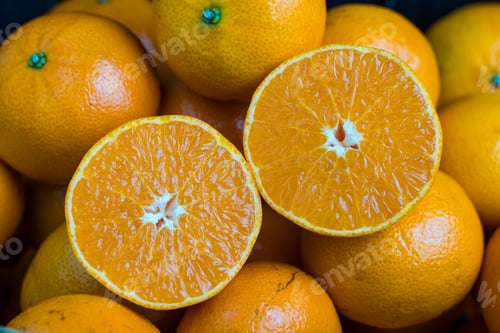 Preview: Oranges close up for background, fruit orange, Juice
