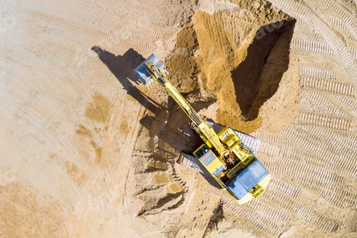 Preview: An excavator during earthworks at prepares a trench for sewer pipes