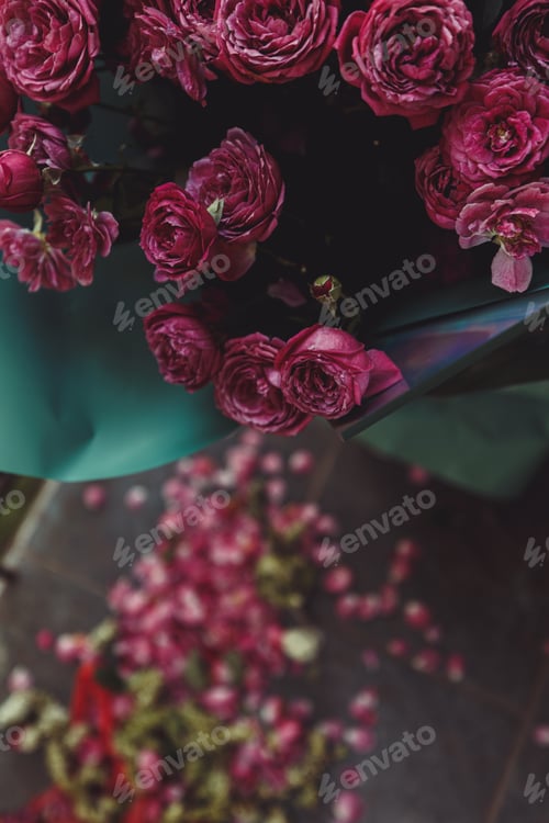 Preview: bouquet of pink peonies