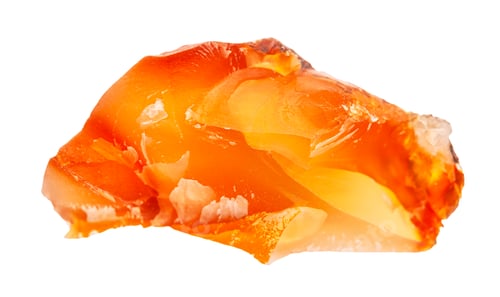 Preview: rough Carnelian stone isolated on white