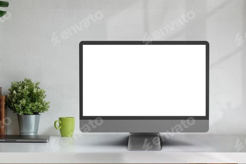 Preview: laptop, mockup, blank screen, computer monitor