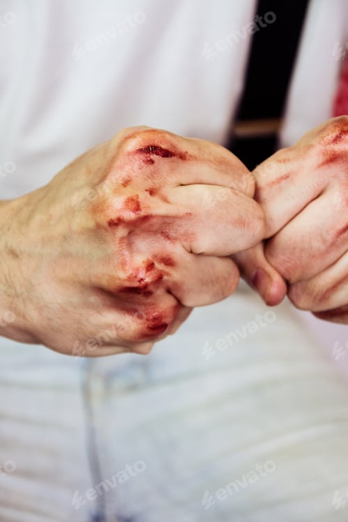 Preview: Man fists with blood
