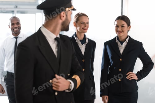 Preview: pilot and his team spending time in airport before flight