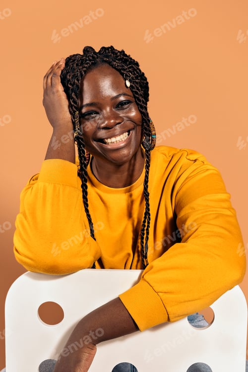 Preview: Happy African Woman Portrait