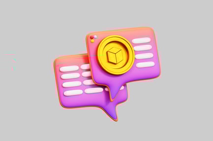 Vista previa: Debate sobre criptomonedas en burbujas de chat