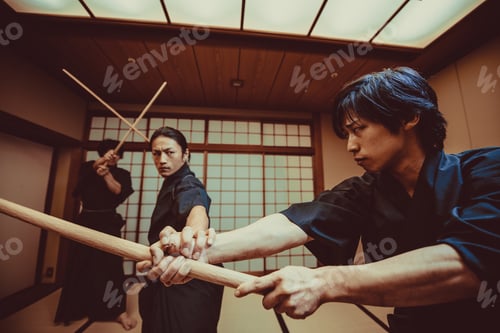 Preview: Samurai training in a traditional dojo, in Tokyo