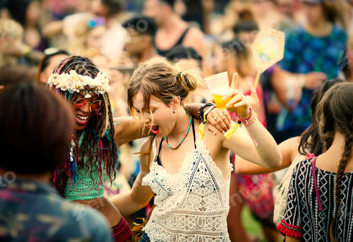 Preview: Diverse group of people enjoying a road trip and festival